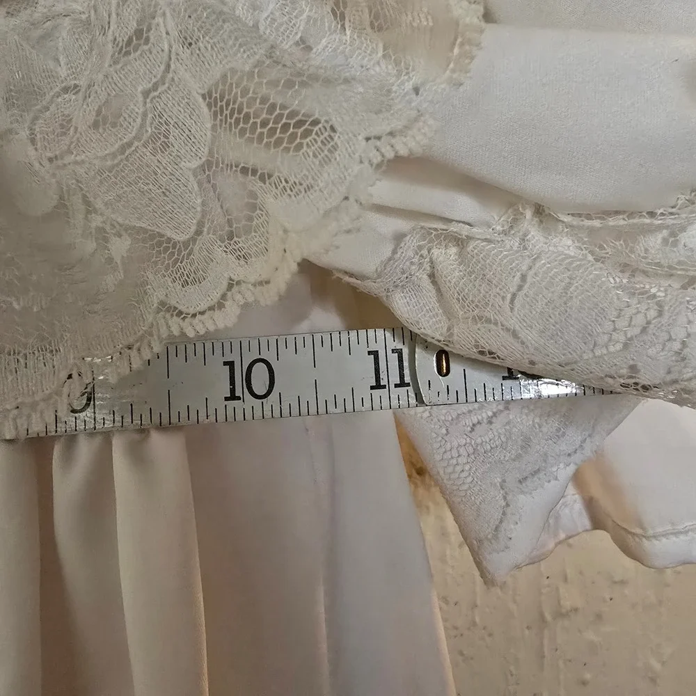 Vintage White Silk‎ Lace Gown 2-4 years Victorian or Edwardian prairie style